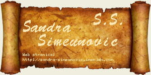Sandra Simeunović vizit kartica